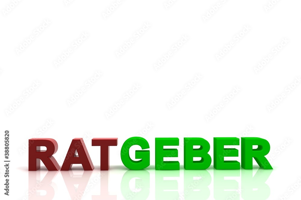 Schriftzug Ratgeber grünrot Schriftzug Ratgeber grünrot