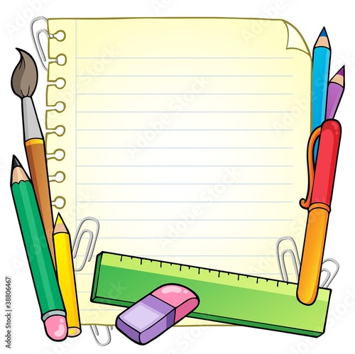 Notepad blank page and stationery 1