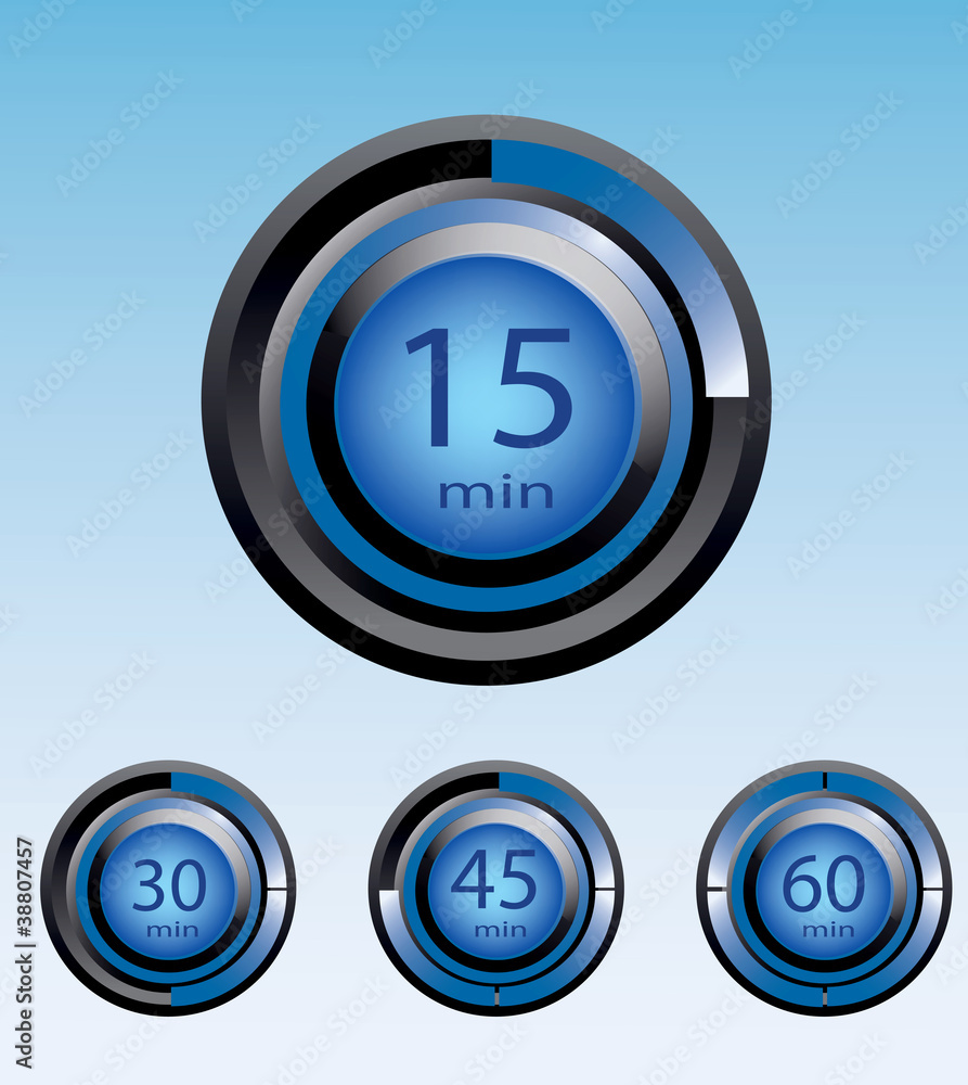 Blue timer display vector illustration eps10 Blue timer display vector illustration eps10