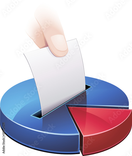 Élection et ses statistiques bleu (détouré) photo