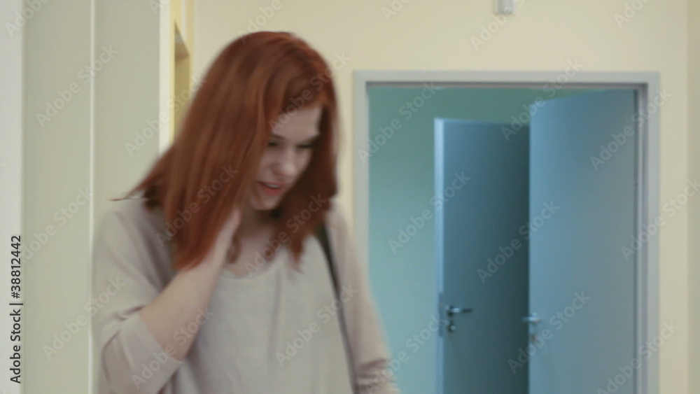 beautiful redhead pregnant girl talking on the phone beautiful redhead pregnant girl talking on the phone