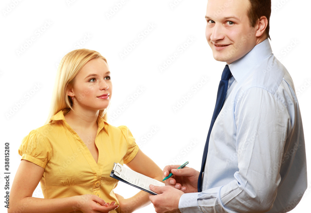 Business people discussing something Business people discussing something