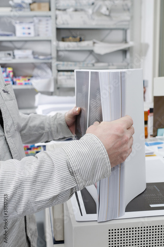 Druckmaschine Stapel Probedrucke