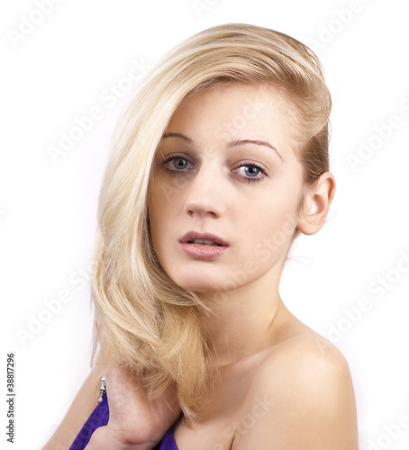 beautiful young blonde woman