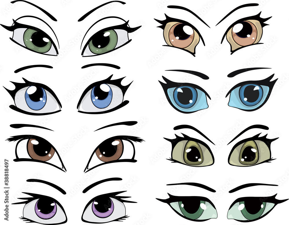 The complete set of the drawn eyes The complete set of the drawn eyes
