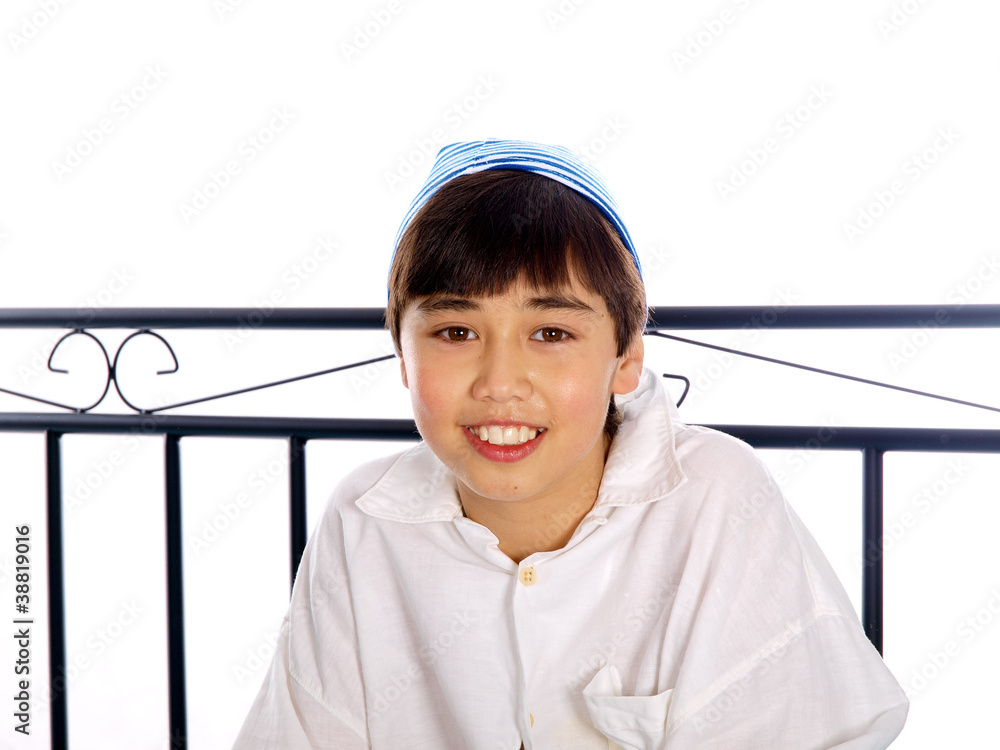 boy in nightshirt and sleeping cap Photos Adobe Stock