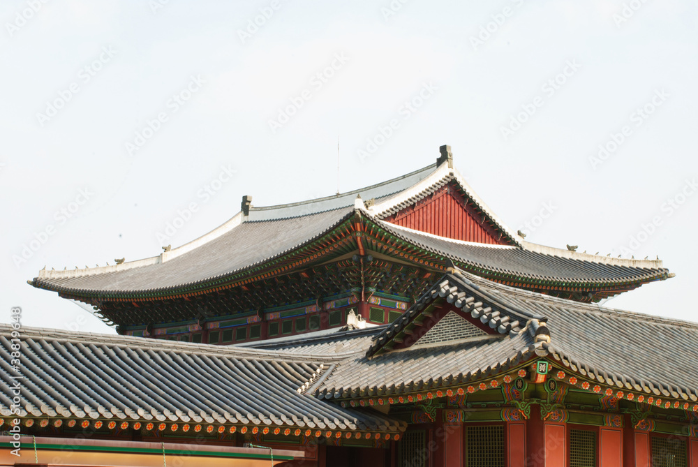 Korean old buildings from outside and inside. Korean old buildings from outside and inside.