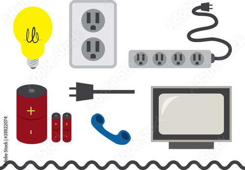Various electronic objects and accessories