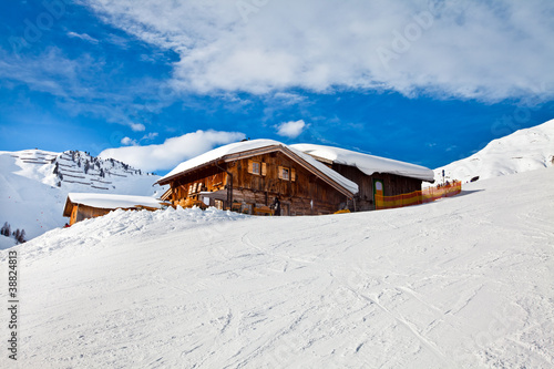 House in snow. Alps, Mayrhofen, Austria © prescott09