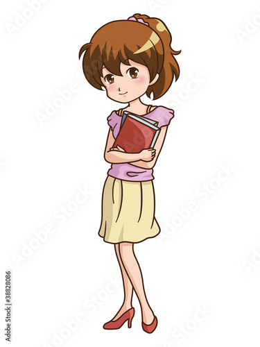 女の子/本
