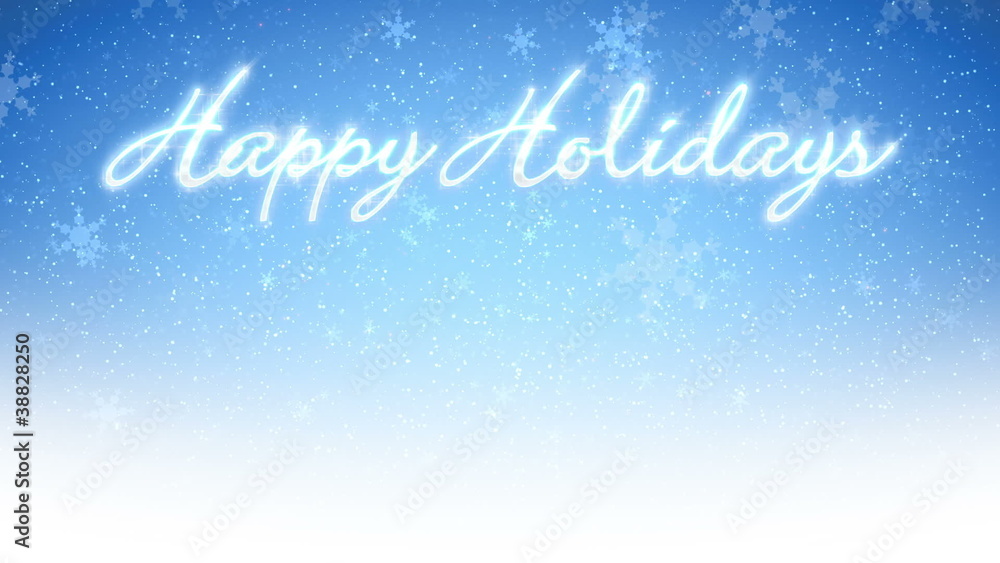 Happy Holidays & Snowflakes (Loop) Happy Holidays & Snowflakes (Loop)