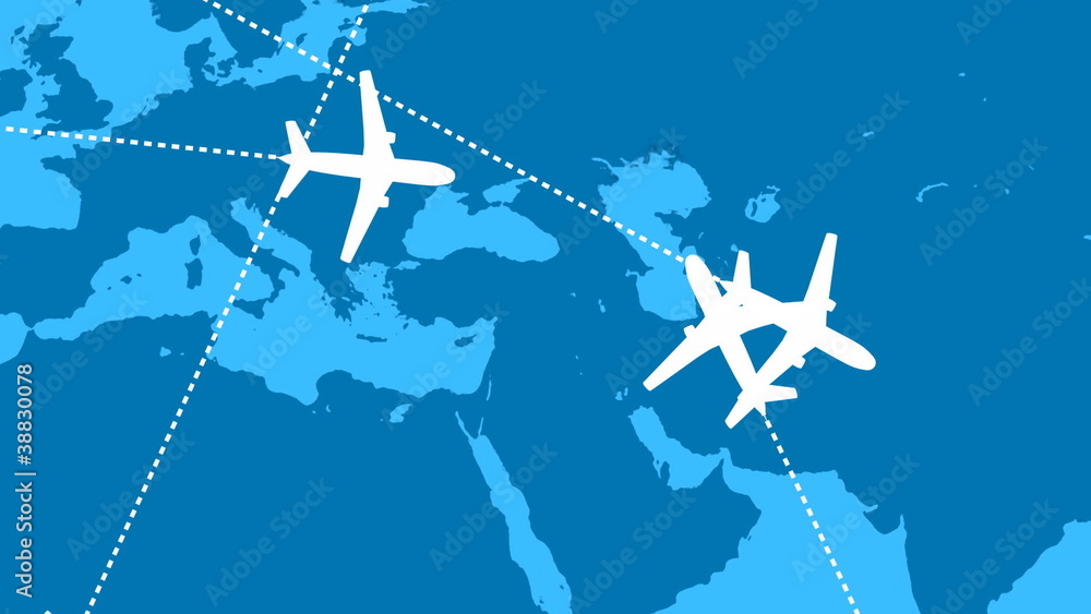 Global Air Travel (Looping Animation) Global Air Travel (Looping Animation)
