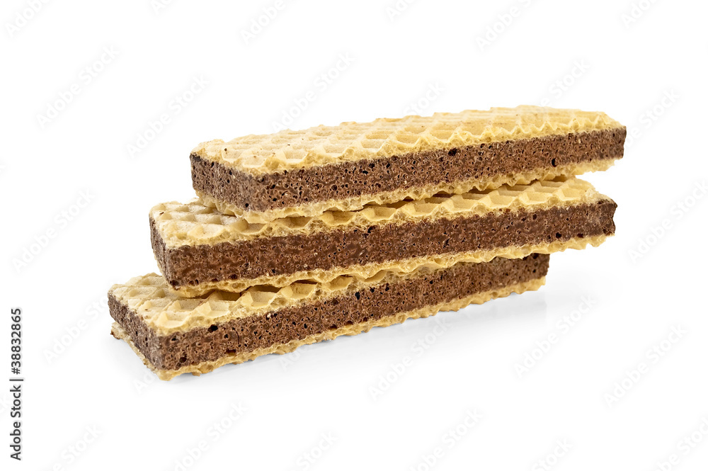 Waffles with chocolate Waffles with chocolate