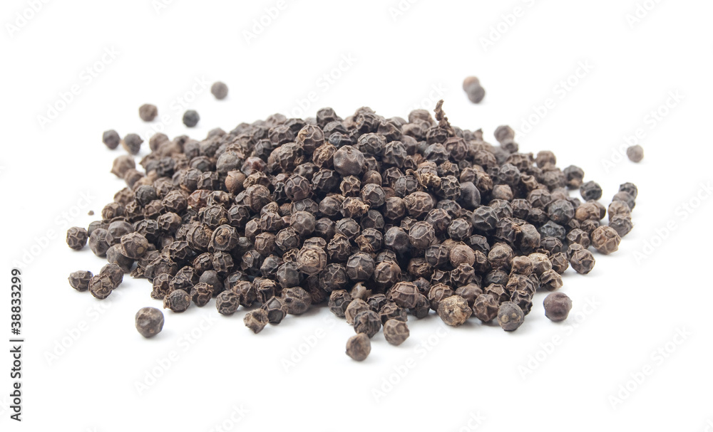 Pile of unground pepper isolated on the white background Pile of unground pepper isolated on the white background