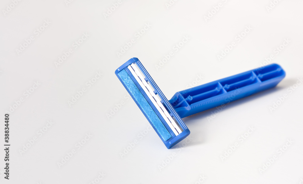 Blue razor isolate on white background. Blue razor isolate on white background.