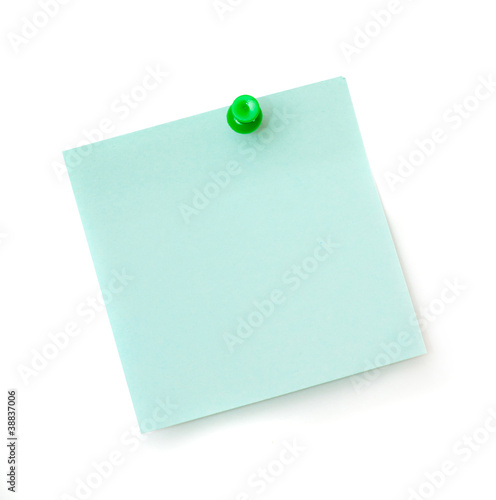 blue paper sticker