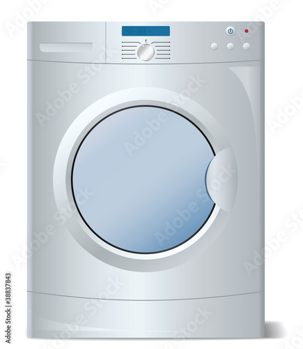 Washing machine in vector