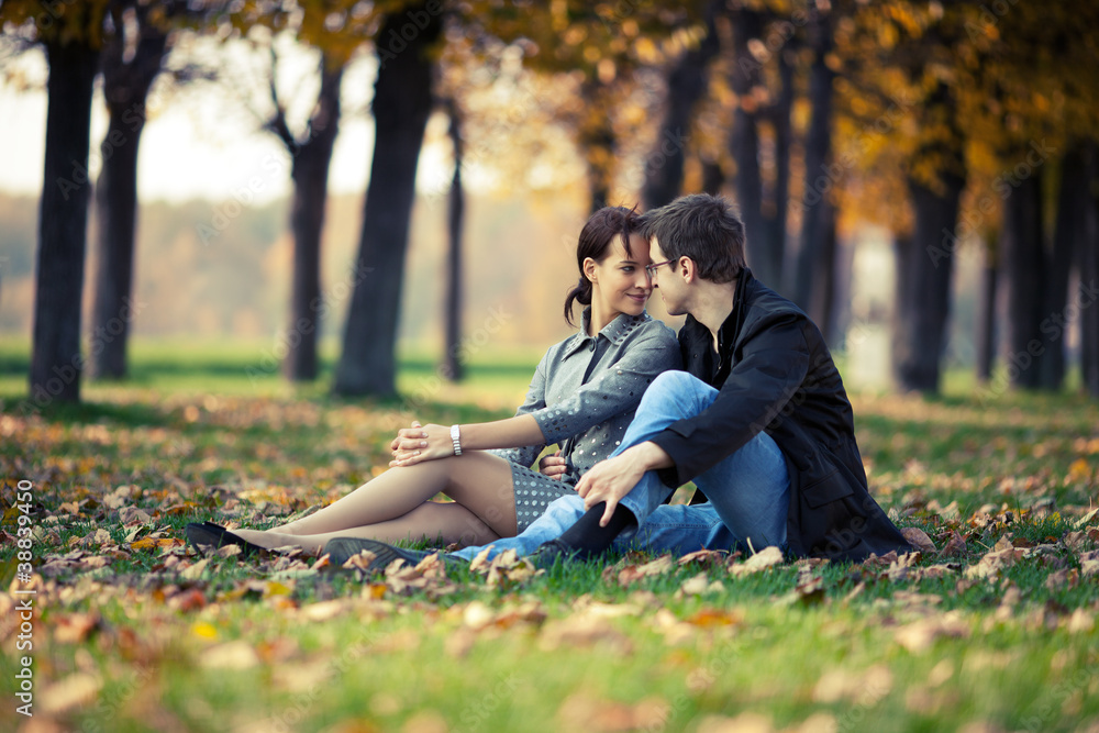 Couple in the park Couple in the park