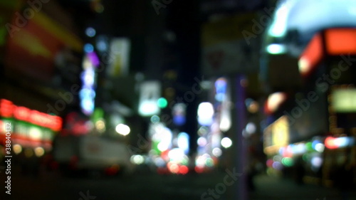 Defocused NYC Times Square City Lights