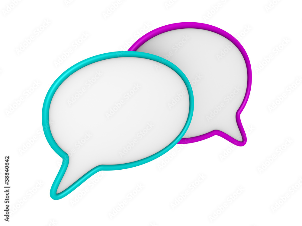 Purple and cyan speech bubbles Purple and cyan speech bubbles