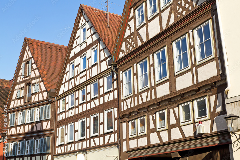 Historische Fachwerkhäuser in Schwäbisch Hall, Deutschland