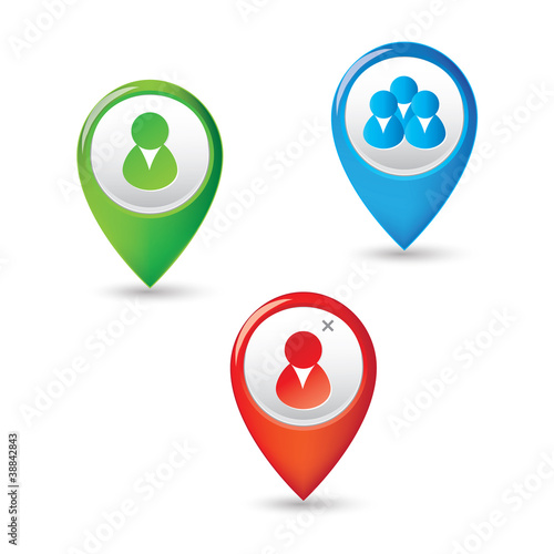 3d map pointer soziale netzwerk