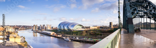 Panoramic of Newcastle and Gateshead quayside photo
