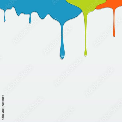 Painting colorful dripping, vector illustration