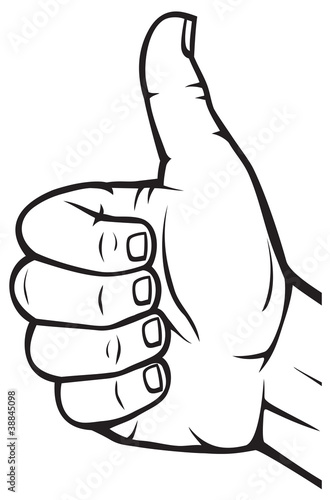 Human hand giving ok