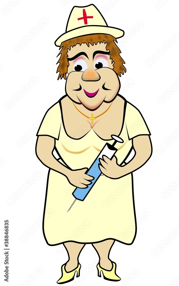 Oberschwester Nursie StockIllustration Adobe Stock