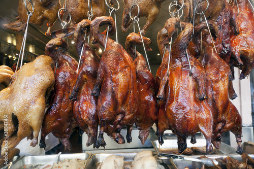 Cooked Birds at Market