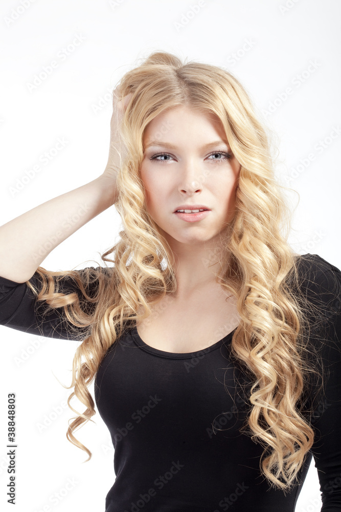 Naklejka premium portrait of a blond girl
