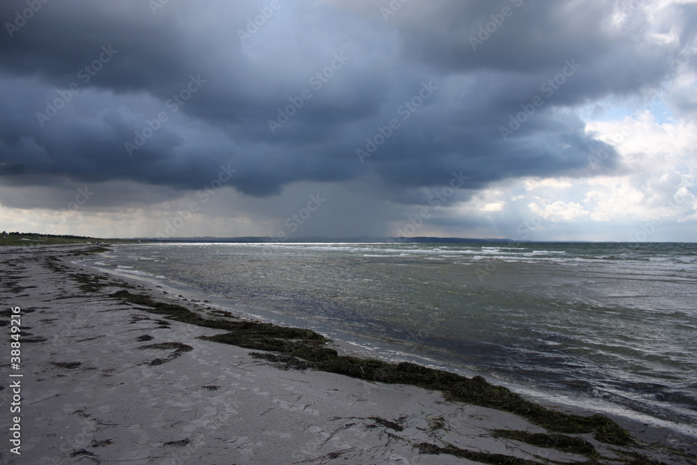 storm over the Danish coast
