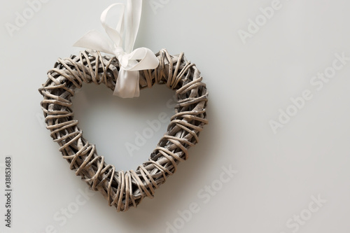 wooden heart decoration with space for your text