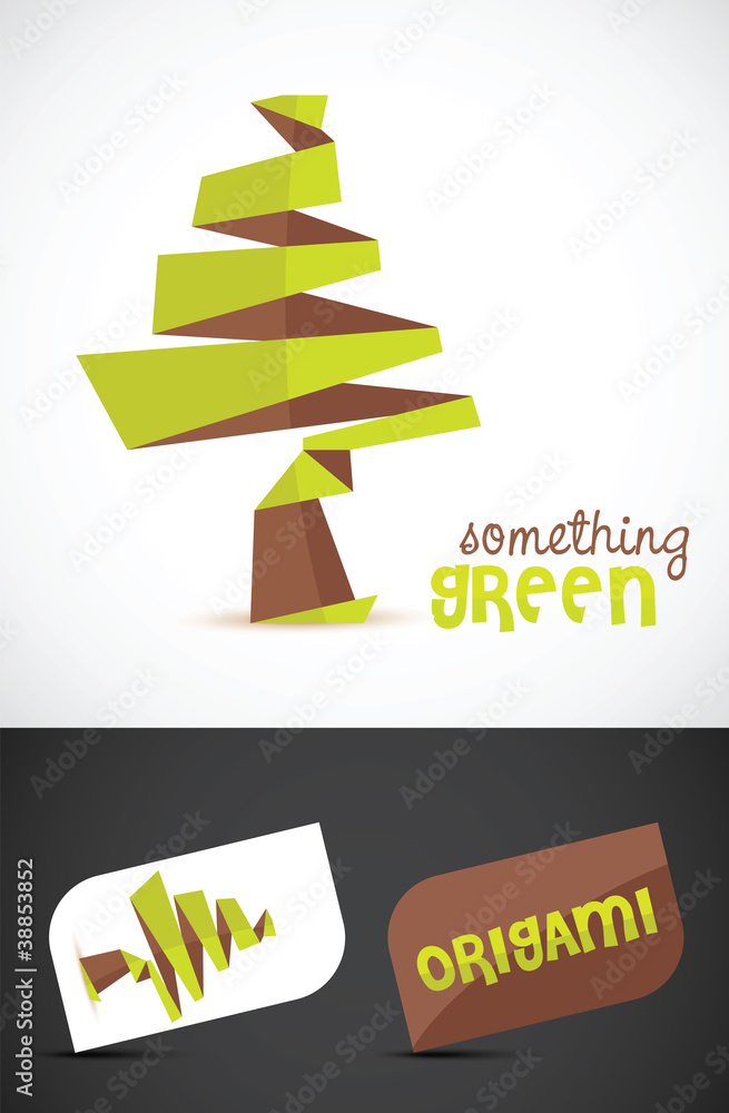 Stylized origami tree Stylized origami tree