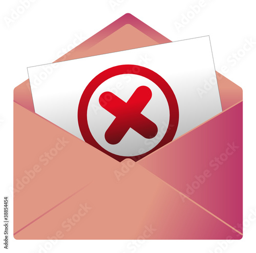 Courrier, email, message, invitation, enveloppe, non, faux