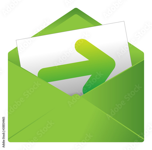 Courrier, email, message, invitation, enveloppe, flèche, icône