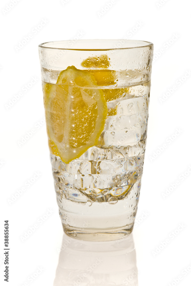 Cold lemon drink with ice Cold lemon drink with ice