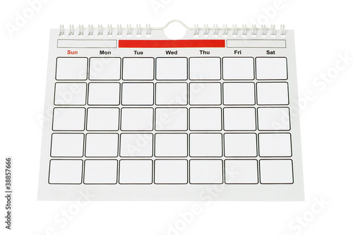 Blank Calendar Page