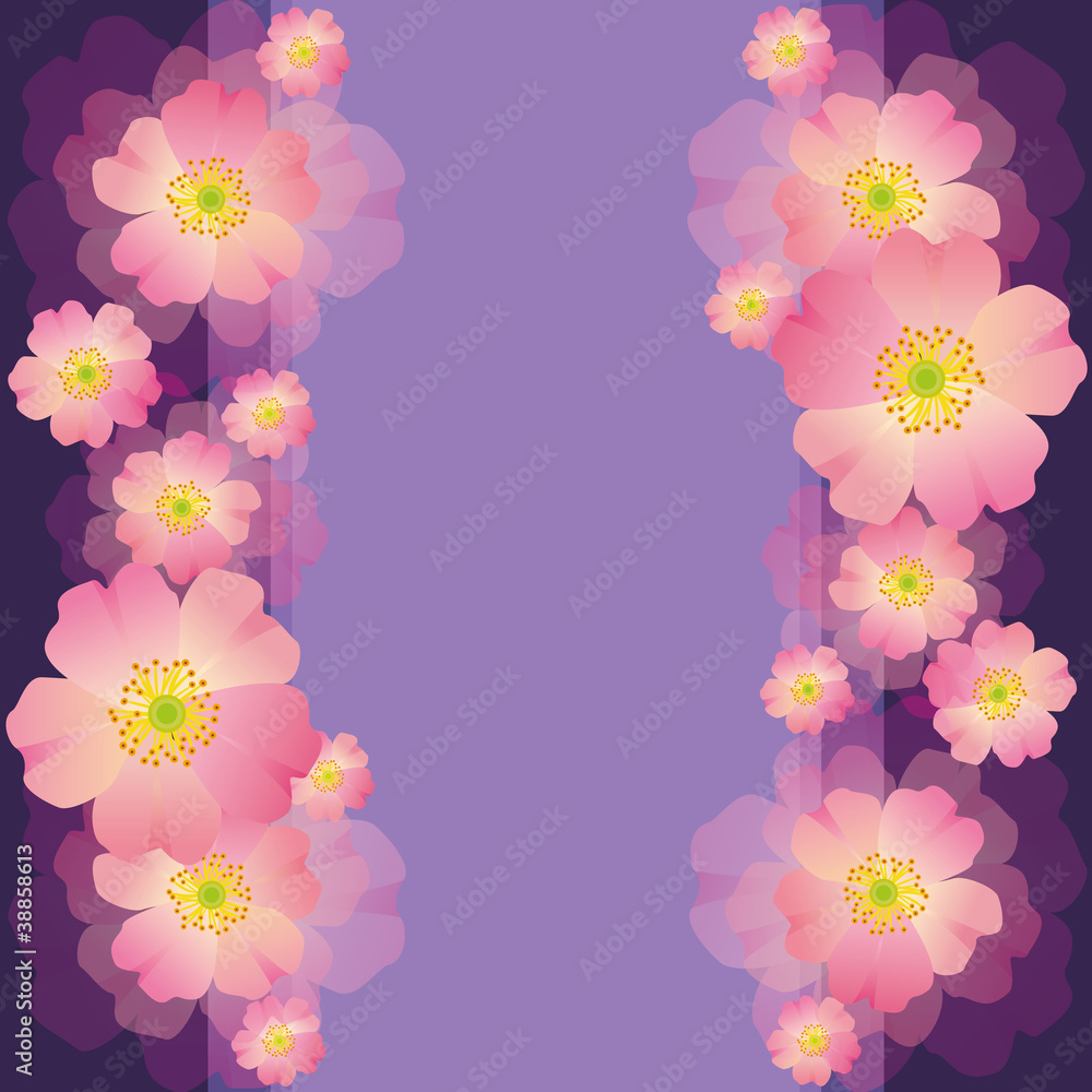 Greeting or invitation card with flower for wedding, birthday, a Greeting or invitation card with flower for wedding, birthday, a