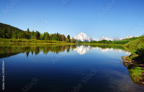 Panoramic view of Oxbow Bend
