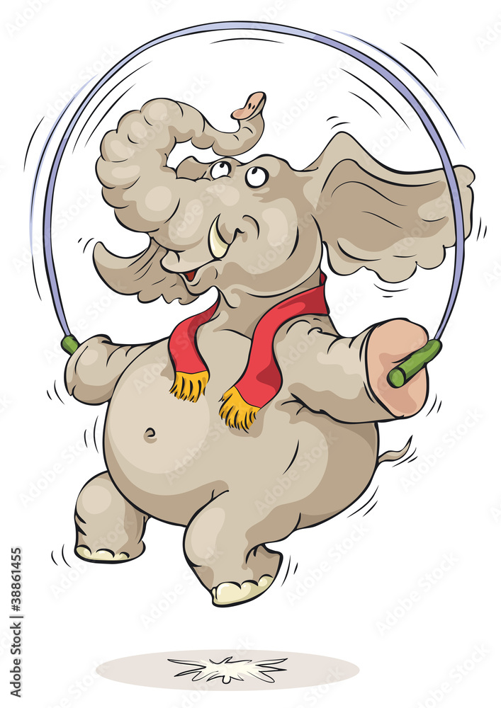 Obraz premium Jumping Elephant