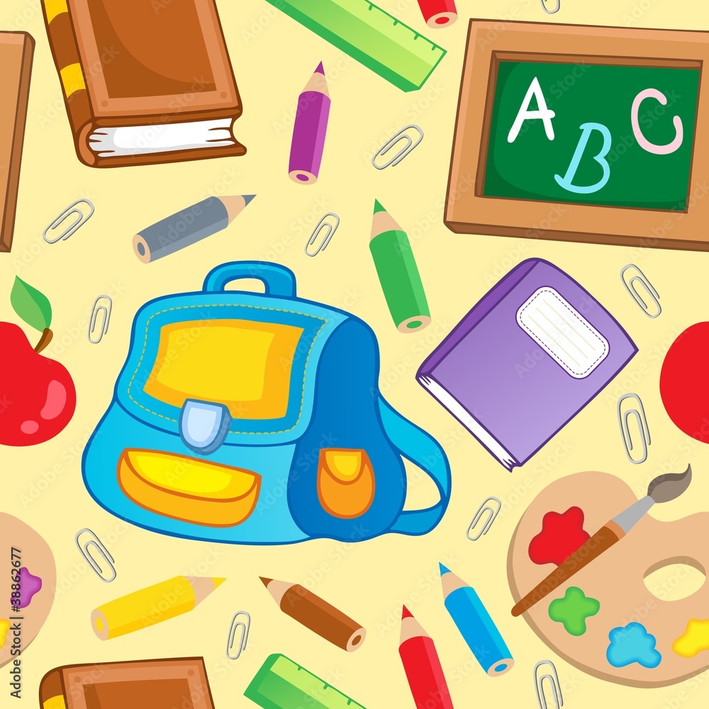 School theme seamless background 1 School theme seamless background 1