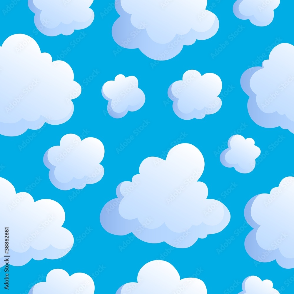 Seamless background with clouds 2 Seamless background with clouds 2