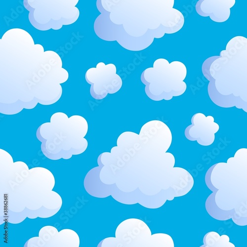 Seamless background with clouds 2