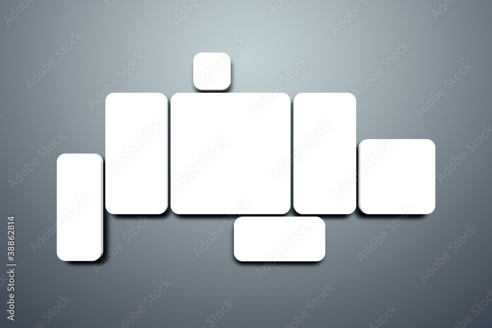 blank images on the wall