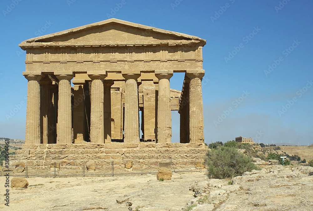 Ruins of the old temple in Sicily
