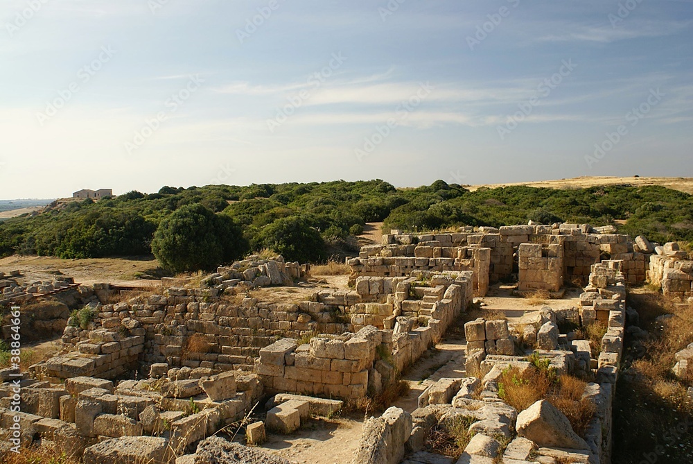 Ruins of the old temple in Sicily