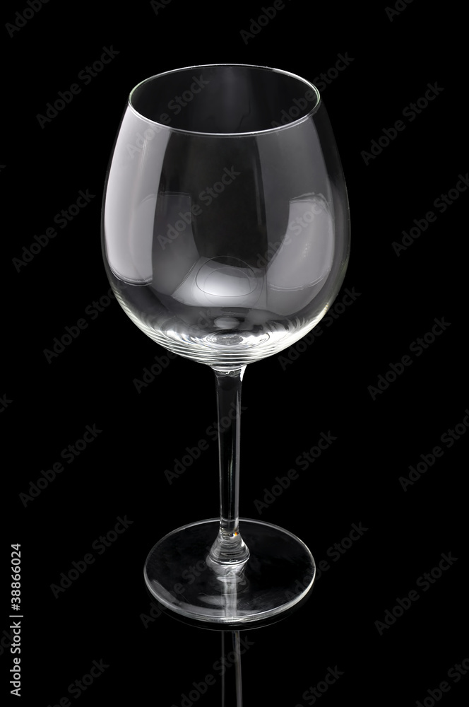 Empty glasses, a black background Empty glasses, a black background