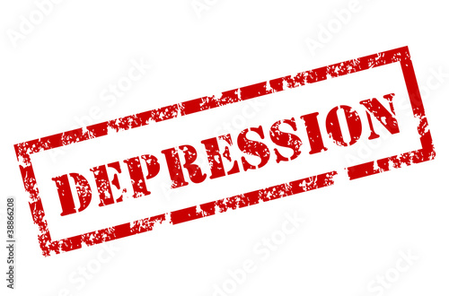 Depression grunge stamp
